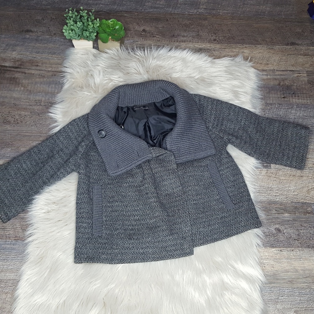 Club Monaco Womens Cropped 100% Wool Jacket size S